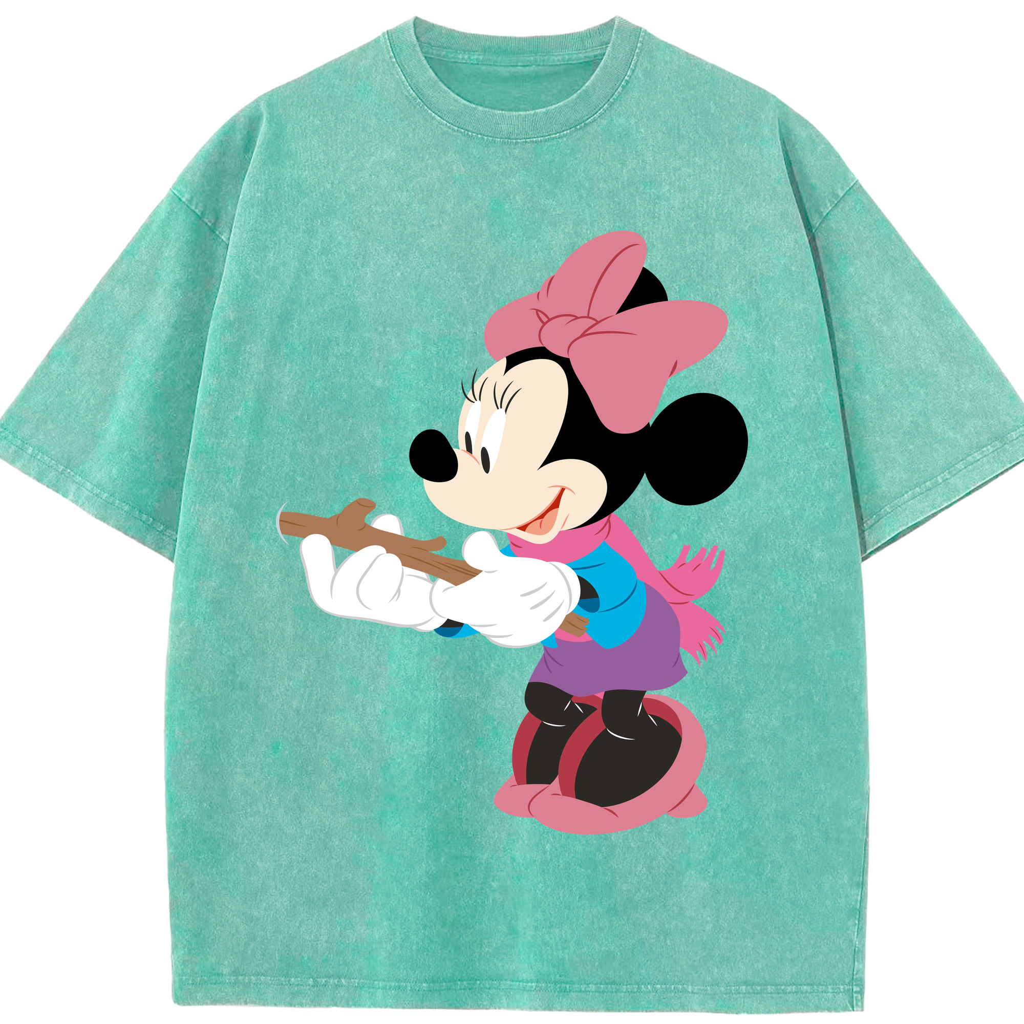 （画像用） ミッキーマウス Mickey Mouse 綿100% ヴィンテージ風 半袖Tシャツ（フロントプリント）